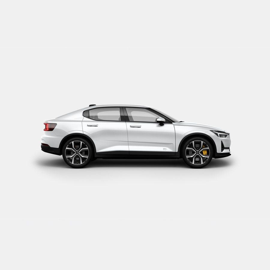 polestar white car white background